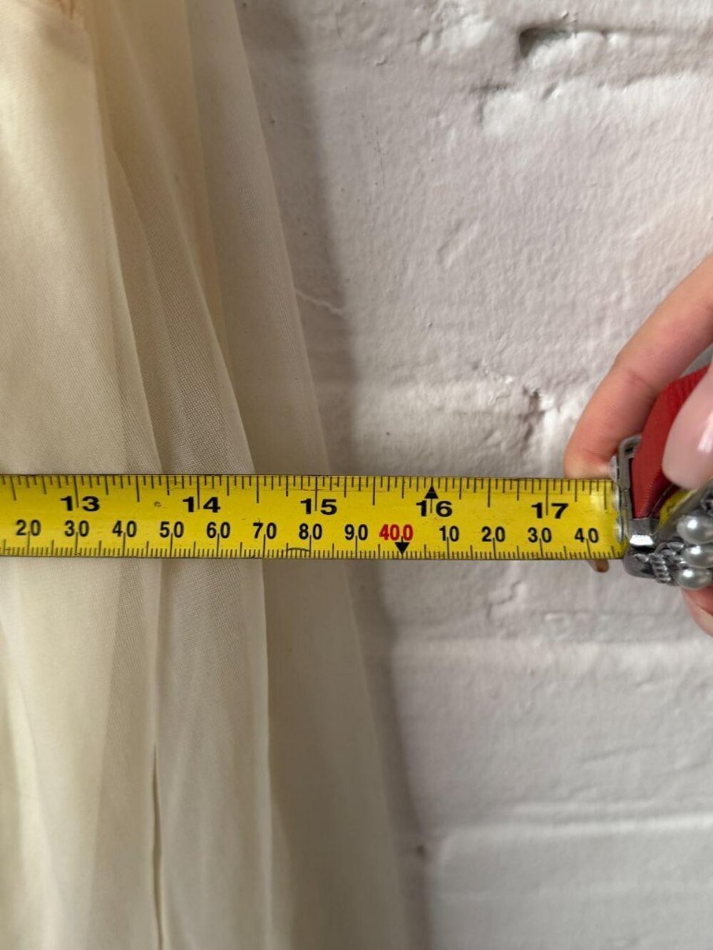 80s 90s Vintage Cream Lace Babydoll Dress Sheer Coquette Romantic - Picture 8 of 8